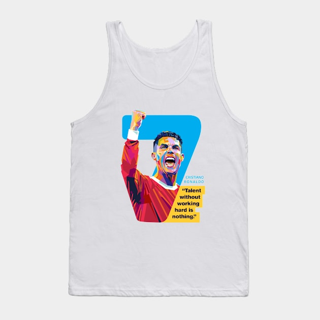 Ronaldo Quote Pop Art Tank Top by Laksana Ardie Store